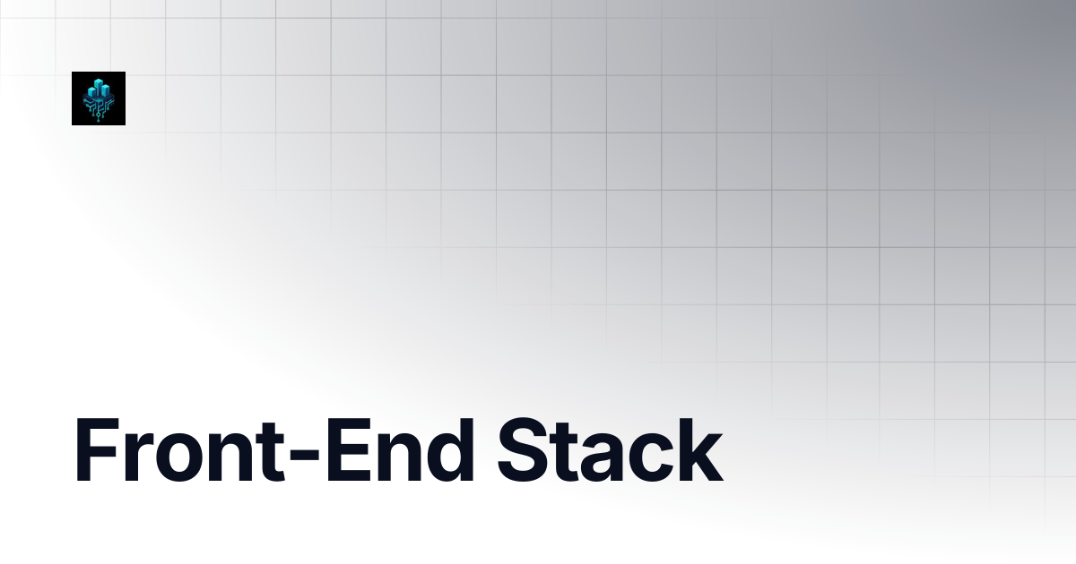 Front-End Stack | SynCity Docs