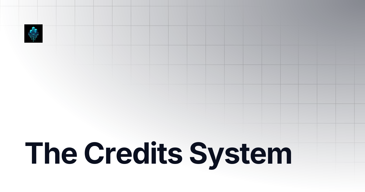The Credits System | SynCity Docs